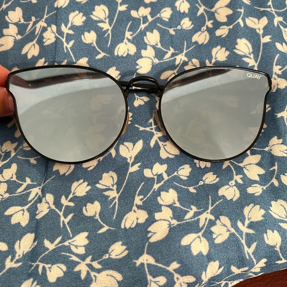 Quay blue tinted sunglasses.